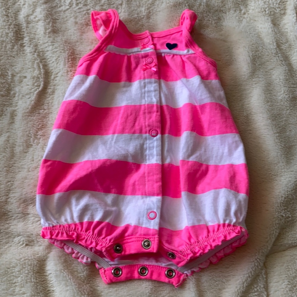 Summer formal onesie for newborn baby girl pink